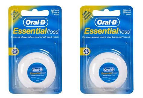 Oral-B Зубная нить Essential, вощеная, мятная, 50 м, 2 шт/ - купить с ...