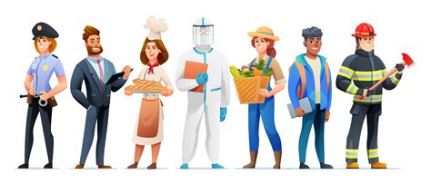 People Of Different Occupation Profession Characters Illustration