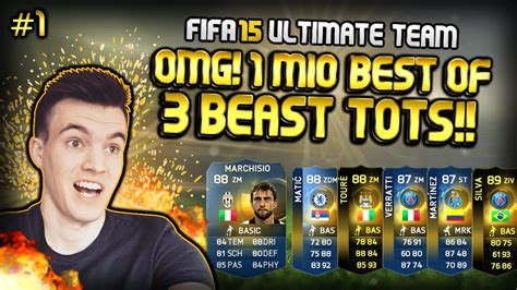 FIFA 15 TOTS PACK OPENING 3 BEAST TOTS 2 IF Best Of 1 Mio Coins