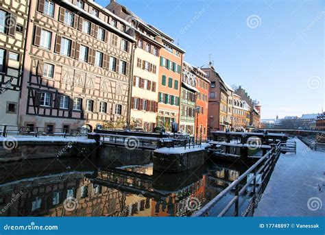 Reflections Of Strasbourg During Winter Stock Image Image Of