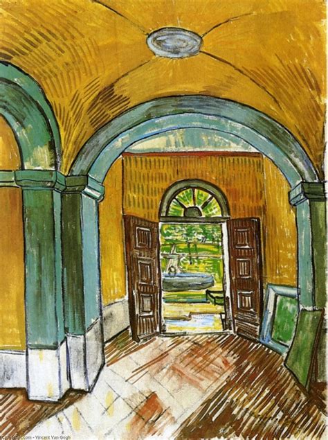 Reproducciones De Pinturas The Entrance Hall Of Saint Paul Hospital 1889 De Vincent Van Gogh