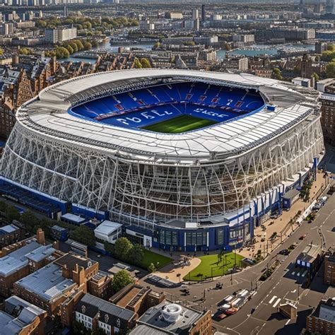 New Chelsea Fc Football Stadium At Stamford Bridge Fulham Road London