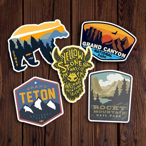 Us National Parks Stickers Parks Combo Set Etsy