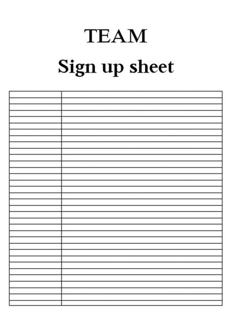 Sign Up Sheet Word Templates Word Excel Pdf Formats