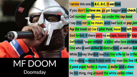 MF DOOM Doomsday Rhyme Check Lyric Video YouTube