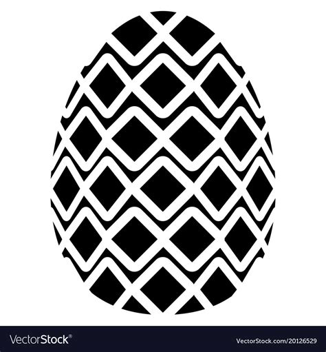 Easter Egg Silhouette Royalty Free Vector Image