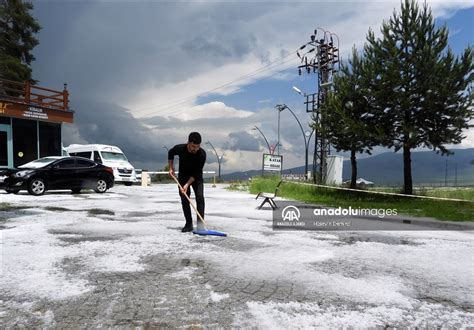 Kars ın Sarıkamış ilçesinde dolu etkili oldu Anadolu Ajansı