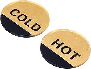 Amazon PATIKIL Self Stick Hot Cold Water Label 2 Pairs 4 Pack Acrylic Round Sticker Signs