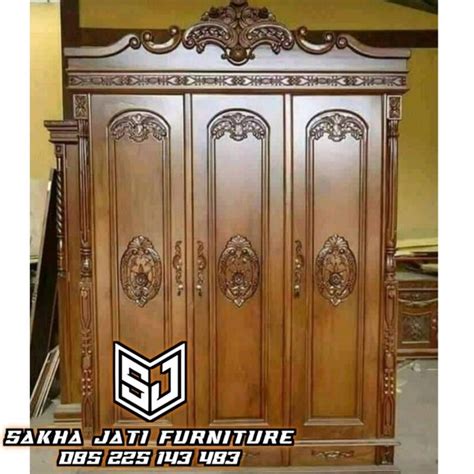 Jual Lemari Ukir Pintu Lemari Rahwana Jati Lemari Minimalis Di Lapak