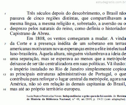 referência às ideias e às estruturas linguísticas do