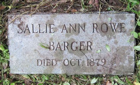 Sarah Ann Sallie Sally Rowe Barger 1833 1879 Mémorial Find a Grave