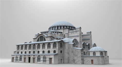 A Reconstruction of Hagia Sophia depicted with a marble exterior ...