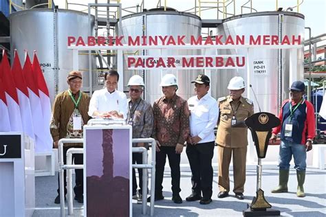 Presiden Jokowi Resmikan Pabrik Minyak Makan Merah Hasil Kolaborasi