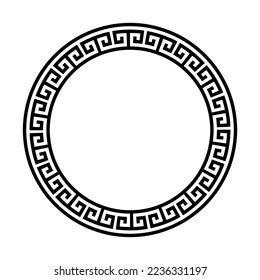 Greek Black White Style Border Frame Stock Vector (Royalty Free ...