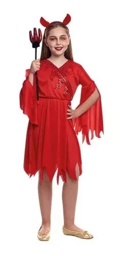 Disfraz De Diablita Para Niñas Talla 5 6 Halloween Cuotas sin interés