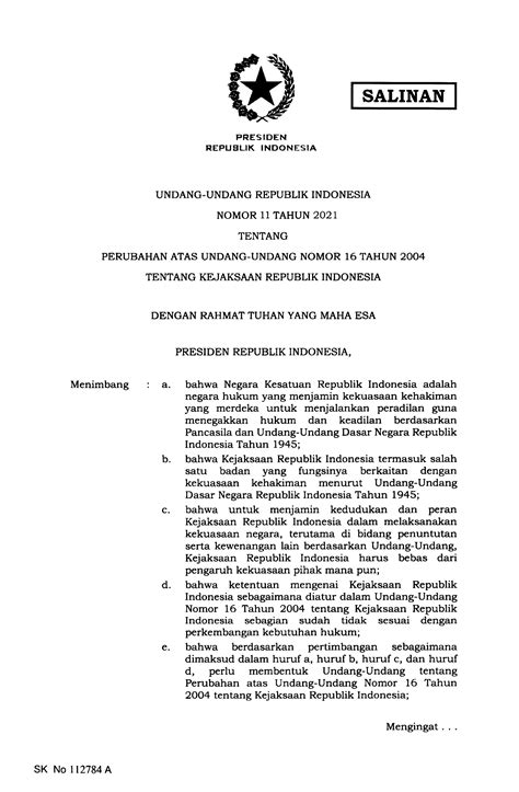 Uu Nomor Tahun Pdf