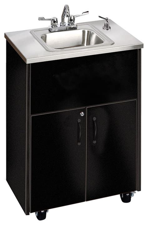 Ozark River Premier S1 Portable Hot Water Sink Stainless Countertop Black Contemporary Hot