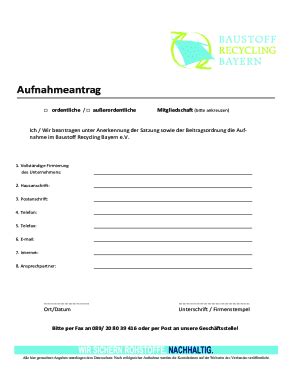 Ausf Llbar Online Baustoff Recycling Bayern Fax Email Drucken Pdffiller