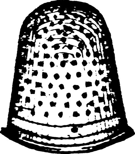 Thimble, vintage illustration. 13592166 Vector Art at Vecteezy