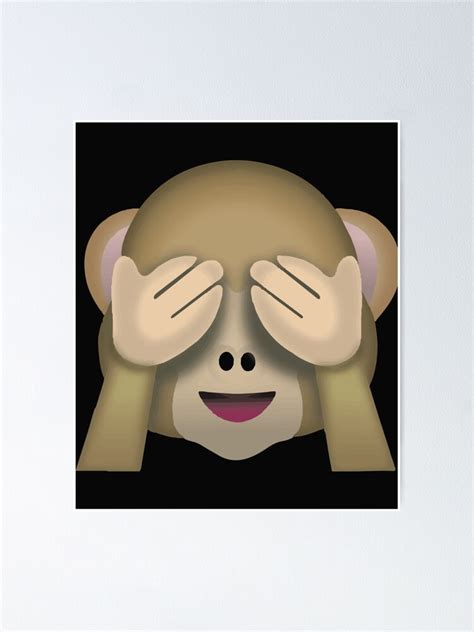 "See no evil monkey emoji " Poster for Sale by CasualKnit | Redbubble