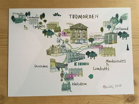 Todmorden Map Art Print — Harriet Quilty Art & Illustration