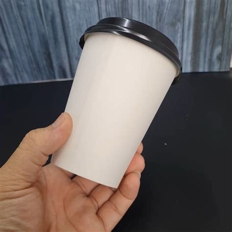 Paper Cup Putih Polos Oz Ml LID Tutup Tea Cup Gelas Kopi Gelas Kertas Paper Hot