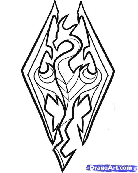 Skyrim Logo Drawing Skyrim Tattoo Tribal Tattoos Elder Scrolls Tattoo