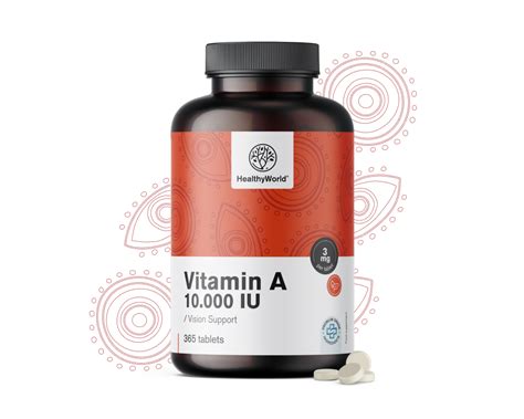 Витамин А 10 000 IU, 365 таблетки - HealthyWorld.bg