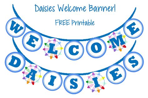 My Fashionable Designs: Girl Scouts: Daisies Welcome Banner FREE Printable