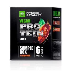 Fitness Catalyst. Vegan Protein Blend Sample Box 2 Flavours, 180 g
