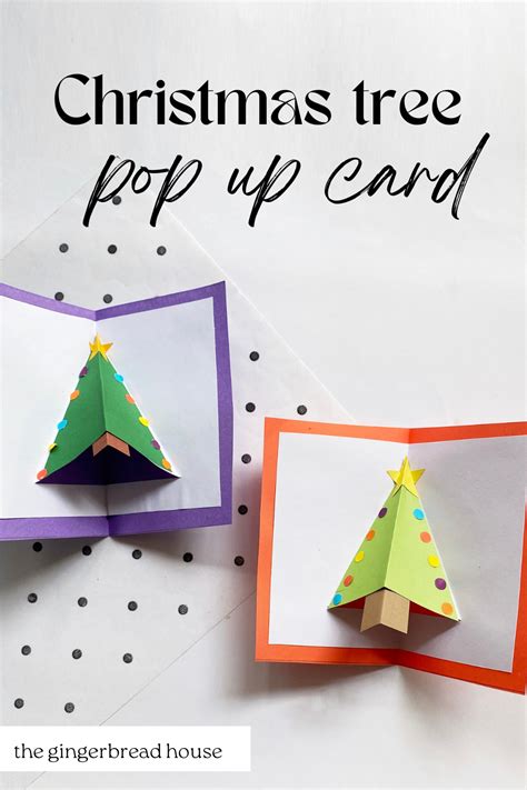 Christmas Tree Pop Up Card With Free Printable The Gingerbread House