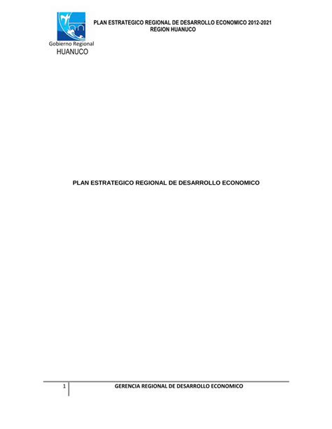 Pdf Plan Estrategico De Desarrollo Econ Mico Pdf Fileplan