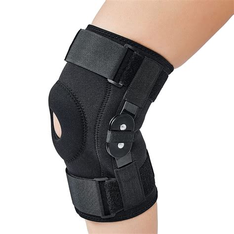 Buy Hinged Knee Brace With Side Stabilizers Compression Knee Brace For