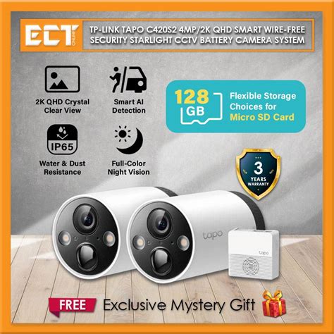 Tp Link Tapo C S Mp K Qhd Smart Wire Free Security Starlight Cctv