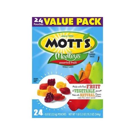 Motts Medleys Assorted Fruit Fruit Flavored Snacks 0 8 Oz 24 Count