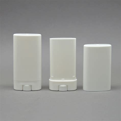 Pcs White Empty Deodorant Containers Refillable Oval Lip Balm Twist