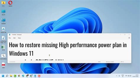 How To Restore Missing High Performance Power Plan In Windows Youtube