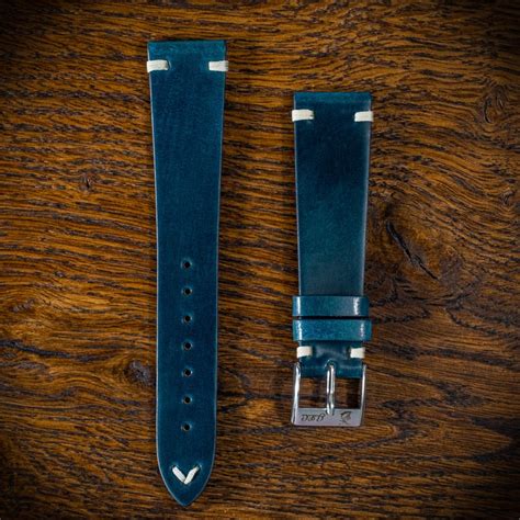 GLC Straps Cinturino Vintage M1 Cordovan Blu Filo Naturale