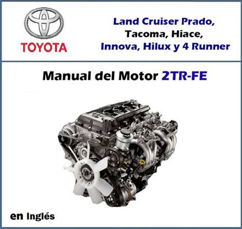 Manual Taller Motor Toyota 2tr fe 2 7 L Tacoma Hilux Cuotas sin interés