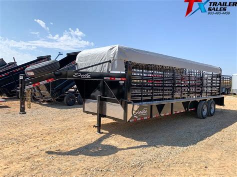 2023 Delta Trailers 68 X 24 Gn 600 Cattleman Livestock Trailer 14k