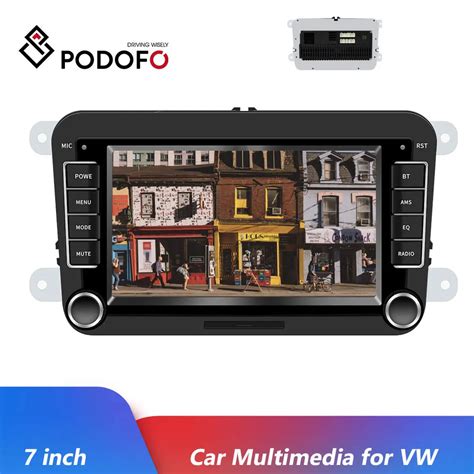 Podofo автомобильный мультимедийный плеер 7 ''для VW Android зеркальные ...