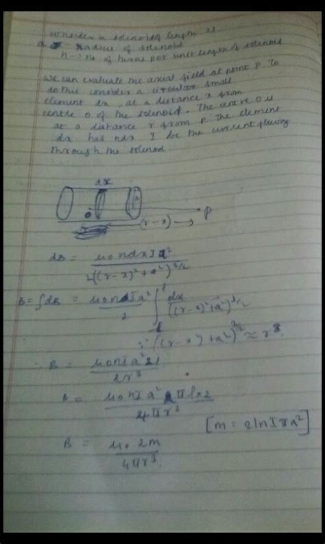 Derive An Expression For The Axial Magnetic Field Of A Finite Solenoid