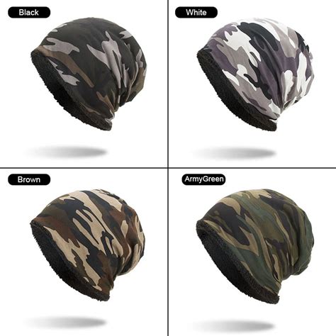 The Latest Camouflage Caps Unisex Warm Winter Wool Ski Caps Beanie Hats