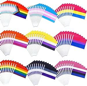 Amazon Pack Progress Rainbow Pride Flag Set Small Gay Stick Flags Hand Held