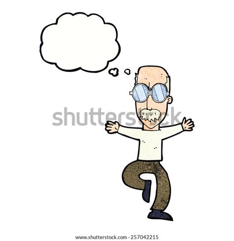 Cartoon Old Man Wearing Big Glasses Stock Vector Royalty Free