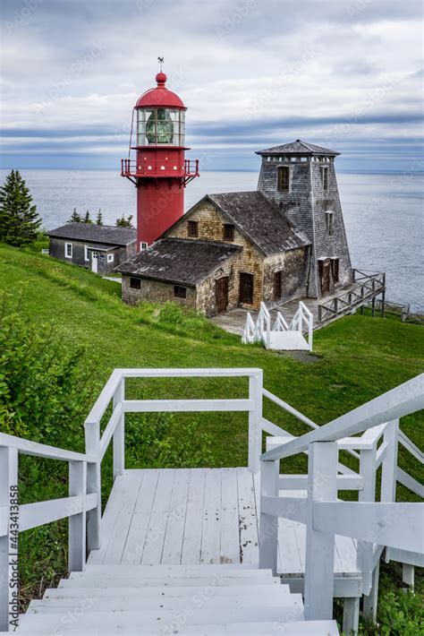 View on the beautiful Pointe a la Renommée Lighthouse covered with