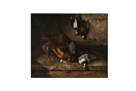 Grande Huile Sur Toile Nature Morte Au Gibier Sign E Brunel Neuville