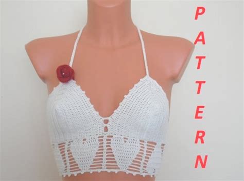 Crochet Haltertop Pattern Crochet Bikini Top Pattern Bikinis Beachwear Crochet Shorts