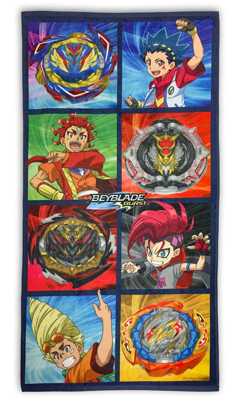 Beyblade Burst Tv Show Valt Aoi Bel Daizora Swim Pool Bath Sheet Towel