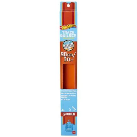Hot Wheels Track Builder System Straight Track Pack Black Orange